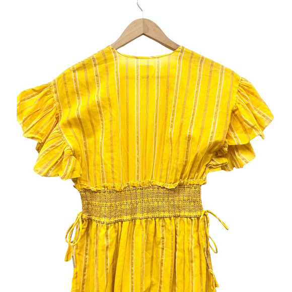 SAYLOR Adrianne Ruffle-Sleeve V-Neck Gauze Mini Dress Spring/Summer size small - Picture 5 of 9